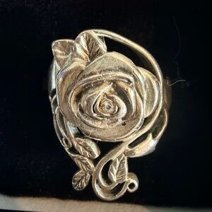 Avon Sterling Silver Rose Ring 925 | Floral Vine | Size 6